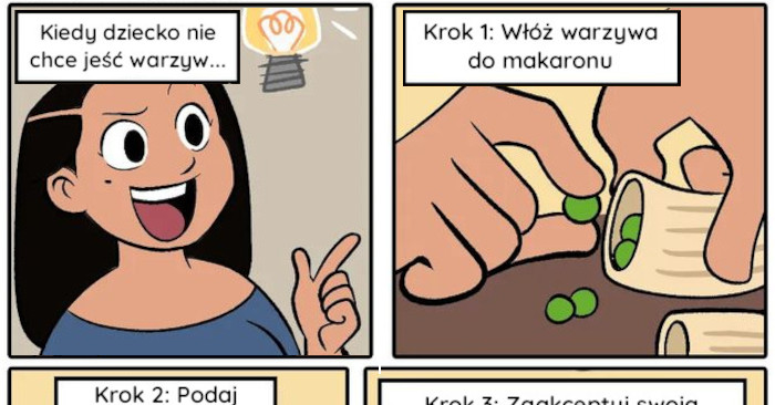 Co zrobić kiedy dziecko nie chce jeść warzyw? – 22 świetnych komiksów dla rodziców!